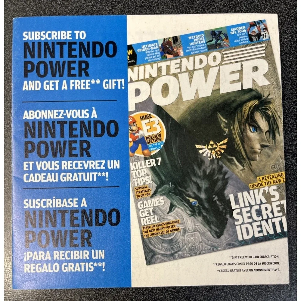 Nintendo Power Subscription Card Game Boy Insert Only PN58547A
